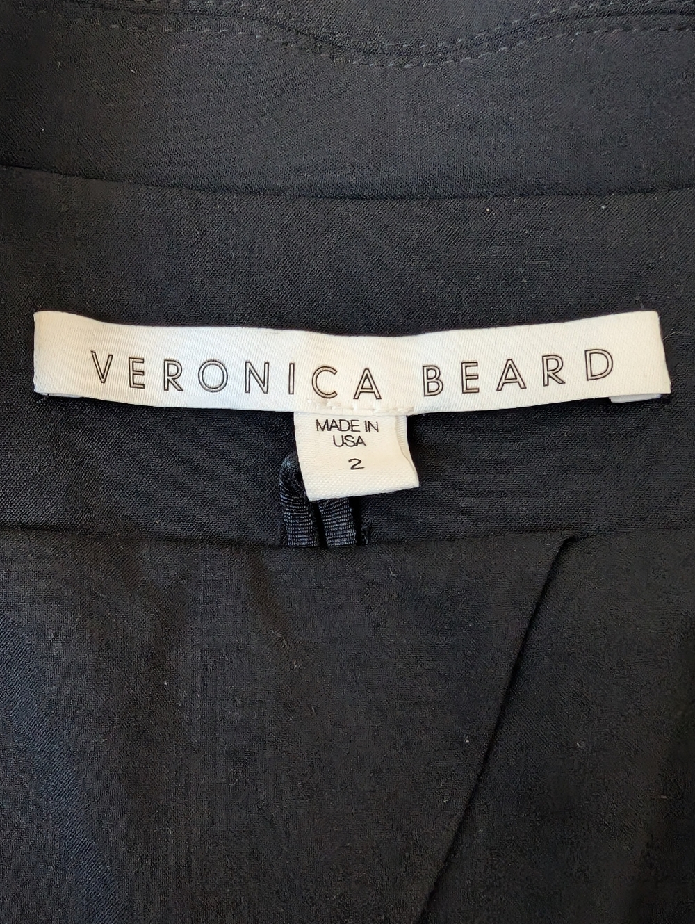 Veronica Beard Scuba Dickey Jacket Blazer Stretch Black Size 2 - Picture 9 of 11